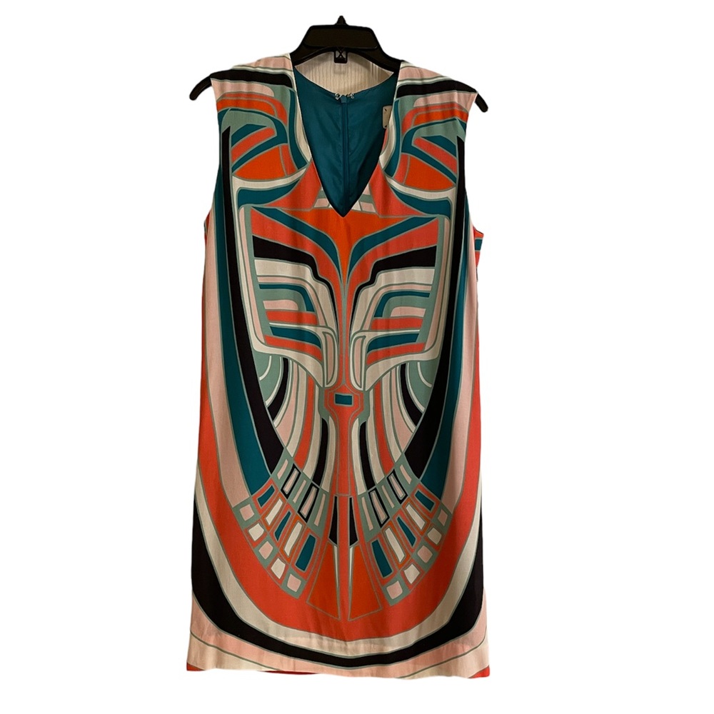 NICOLE MILLER Colorful Sleeveless Print Dress